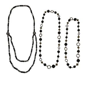 3 piece‎ bead long necklace bundle